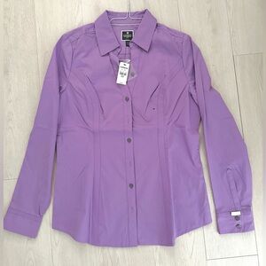 Express The Essential Shirt in LILAC with Princess Seams and some stretch